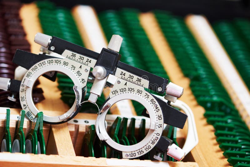 Test Glasses Phoropter for Eyesight Examinations Stock Photo Image of