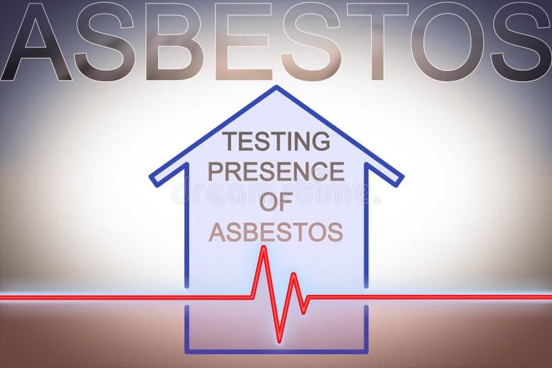 Test on the presence of asbestos in the construction materials of our homes - concept image with check-up chart about asbestos