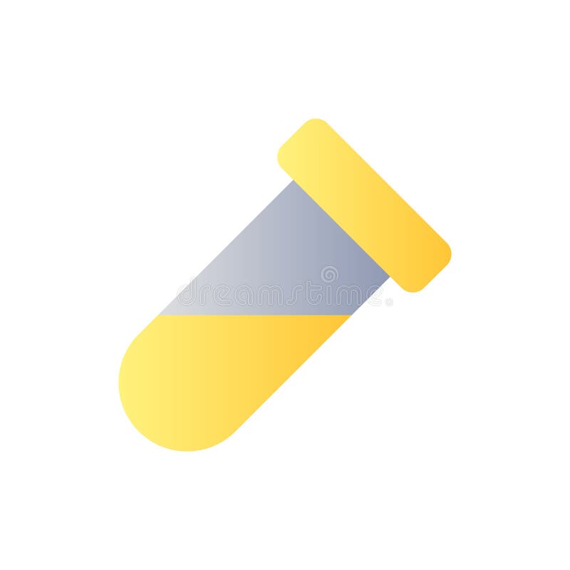 Test tube flat gradient two-color ui icon stock illustration