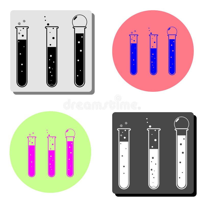 Test tube. flat vector icon vector illustration