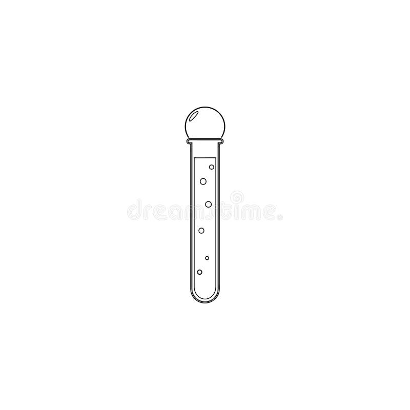 Test tube. flat vector icon royalty free illustration