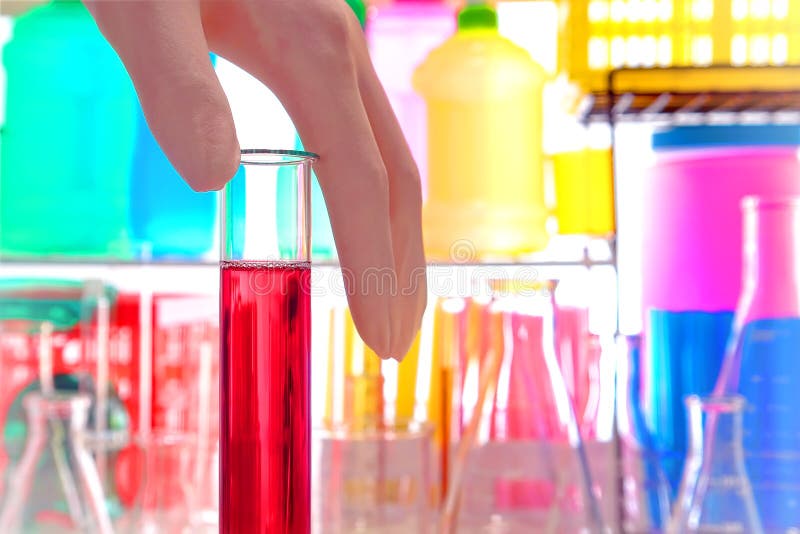 Test Tube in Science Research Lab Stock Image Image of scientist