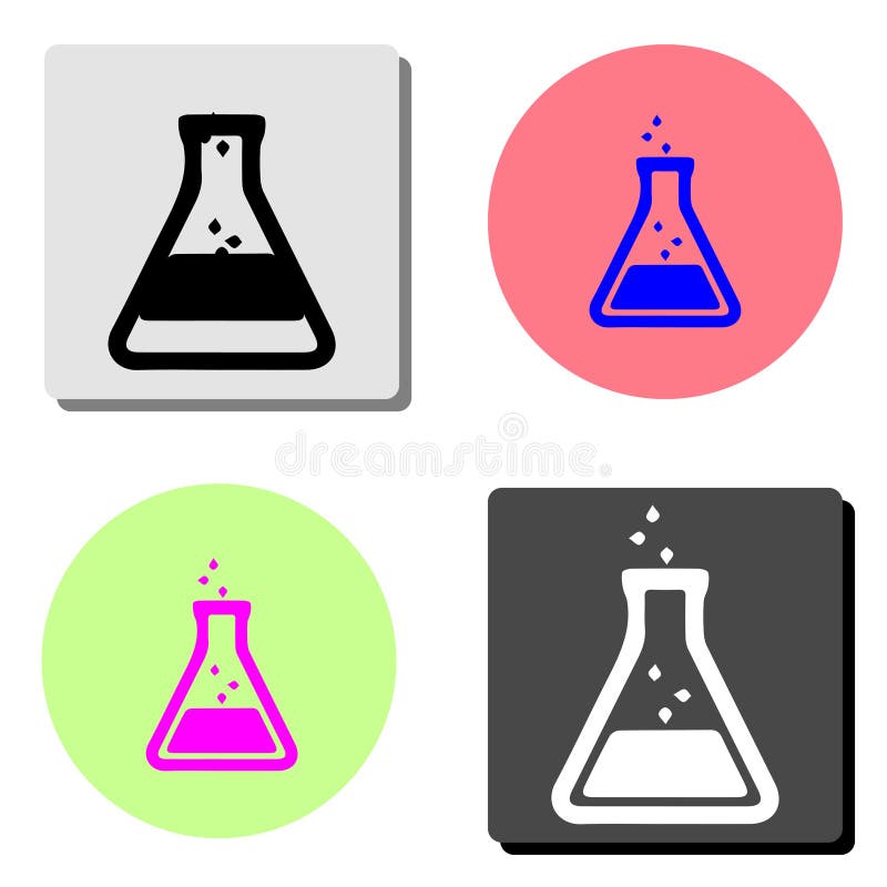 Test tube. flat icon royalty free illustration