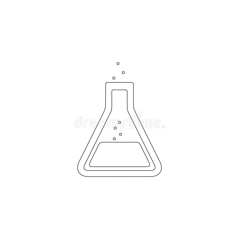 Test tube. flat vector icon royalty free illustration