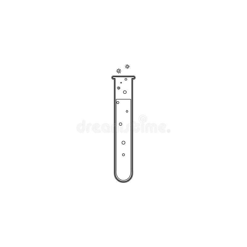 Test tube. flat vector icon royalty free illustration