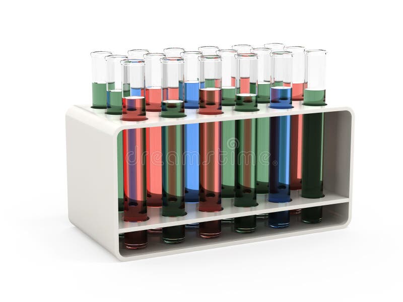 Test tubes royalty free illustration