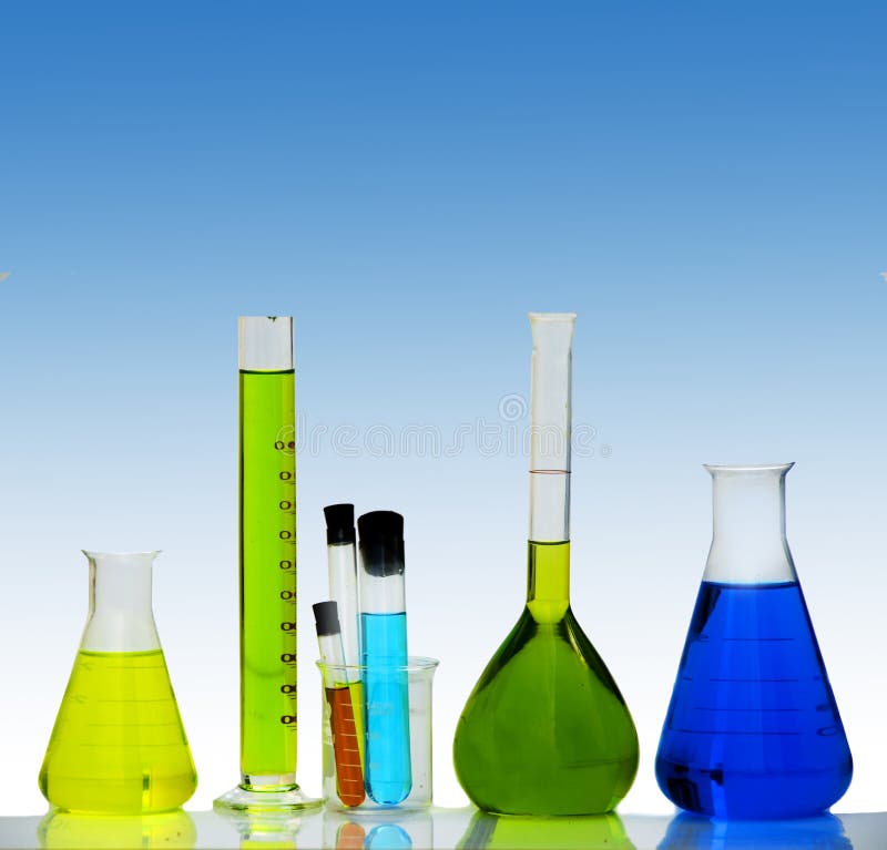 Science Beakers And Test Tubes