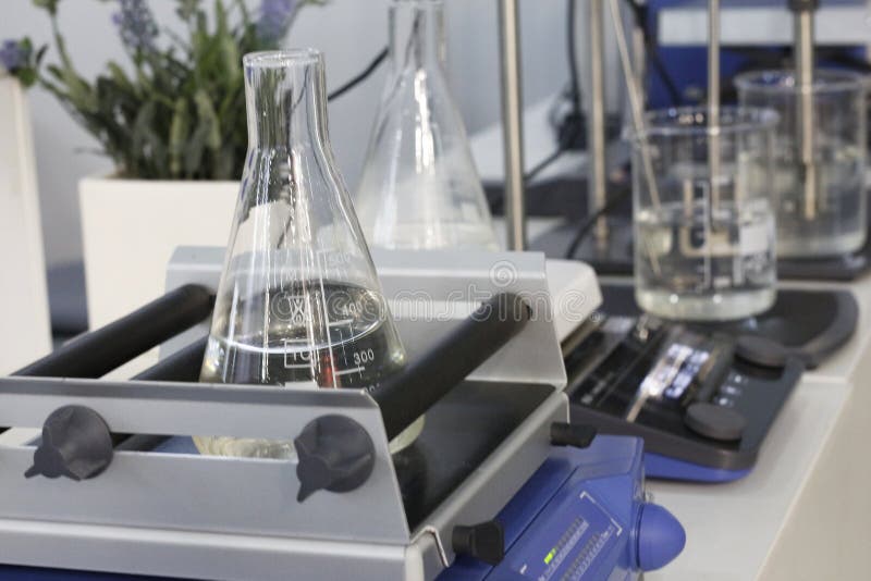 Test Tubes and Flasks Laboratory Glassware. Chemical Laboratory