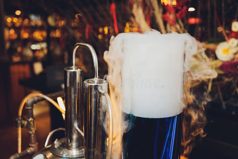 Test Tubes with Multicolored Liquid. Alcohol in Test Tubes Dark Bar