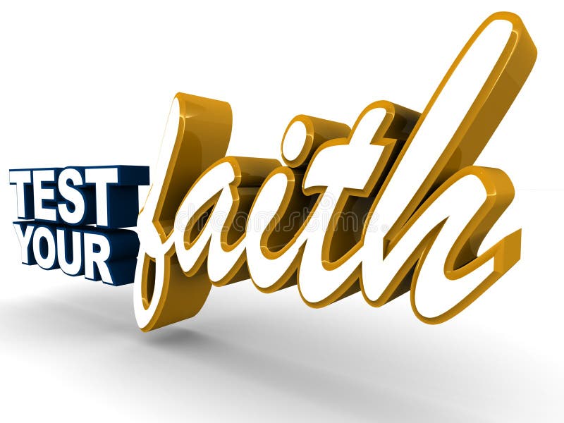Test your faith vector illustration