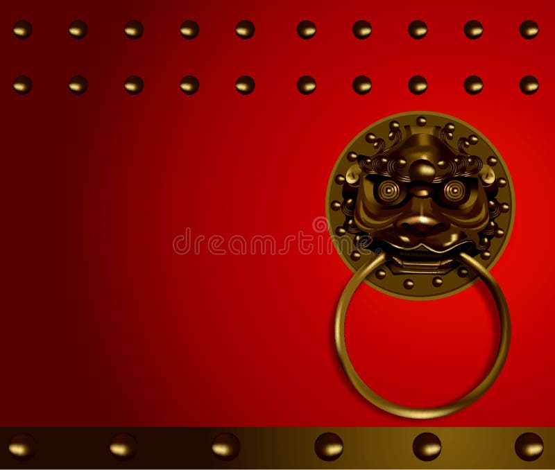 Testa cinese del leone illustrazione di stock Testa cinese del leone illustrazione di stock