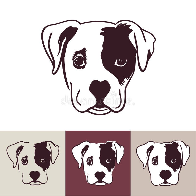 Testa di cucciolo di cane illustrazione di stock Testa di cucciolo di cane illustrazione di stock