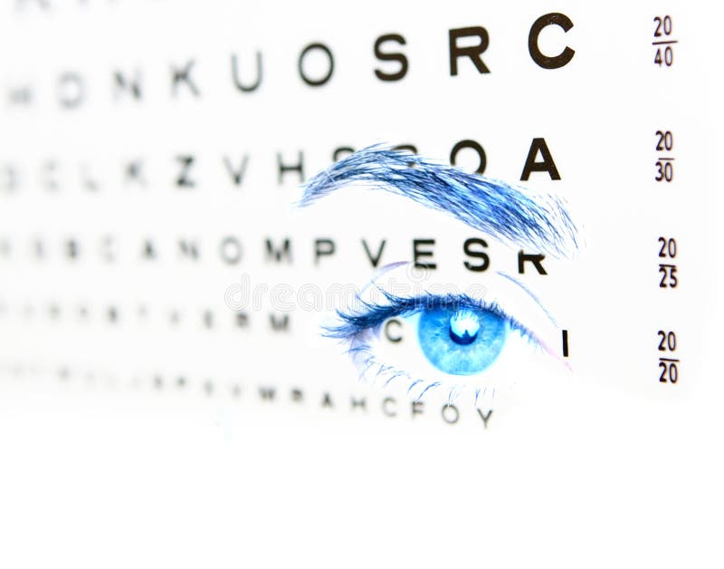 Eye test for blue eyes 20-20 vision test. Eye test for blue eyes 20-20 vision test