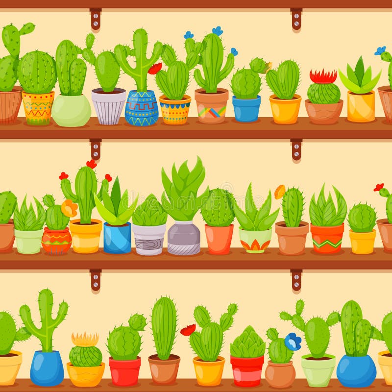 Grupo Bonito Do Kawaii Dos Desenhos Animados De Planta, De Plantas Carnudas  Do Cacto E De Flores Com Projeto Liso Das Caras Engra Ilustração Stock -  Ilustração de cactos, jogo: 102184516