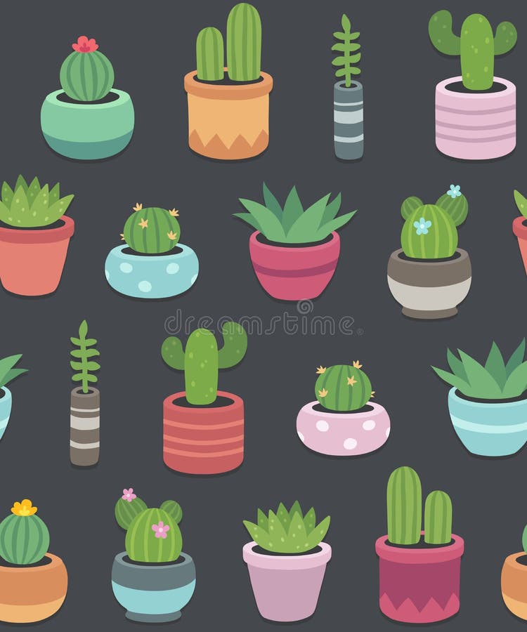 Conjunto De Succultos De Cacto De Desenho Animado Ilustração do Vetor -  Ilustração de potenciômetros, méxico: 209144304