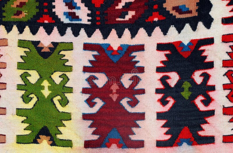 Teste Padrão Tecido Mão Do Kilim Foto de Stock - Imagem de textura, sérvio:  22311160