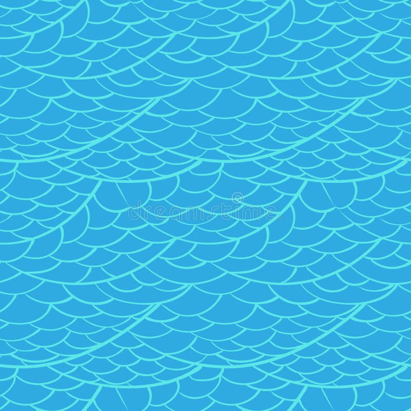 Teste padr?o sem emenda de ondas estilizados do mar ilustração stock Teste padr?o sem emenda de ondas estilizados do mar ilustração stock