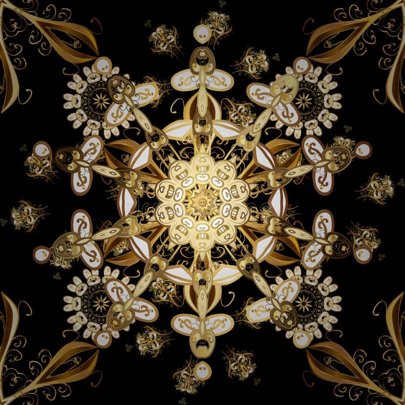 Teste padr?o sem emenda dourado do vetor cl?ssico ilustração royalty free Teste padr?o sem emenda dourado do vetor cl?ssico ilustração royalty free