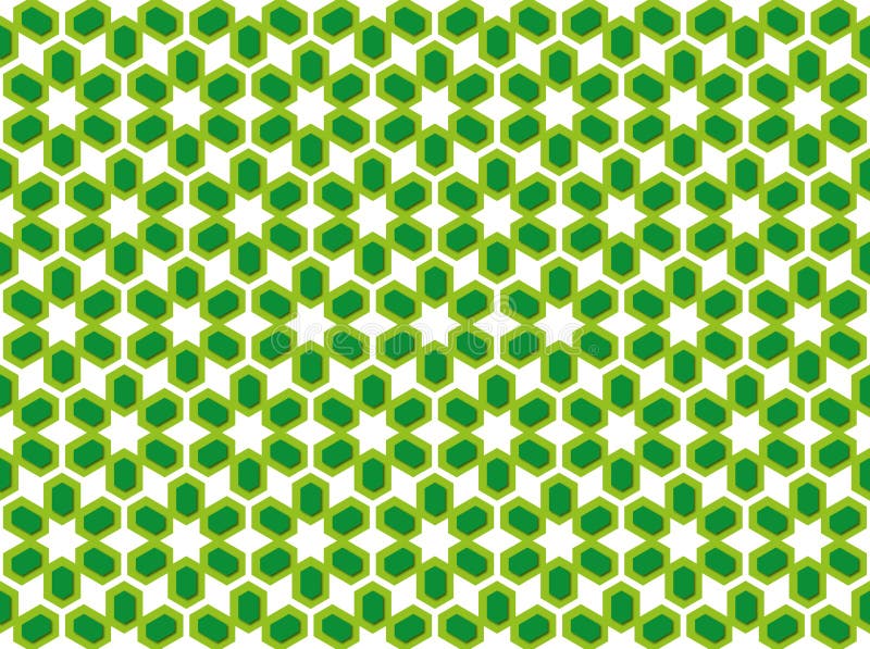 Teste padrão abstrato com uma flor sextavada estilizado ilustração royalty free