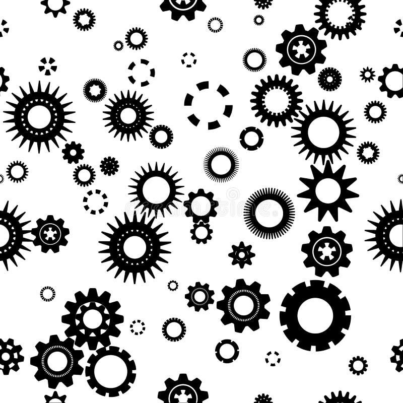 Teste padrão abstrato da engrenagem do fundo dos vetores ilustração royalty free Teste padrão abstrato da engrenagem do fundo dos vetores ilustração royalty free