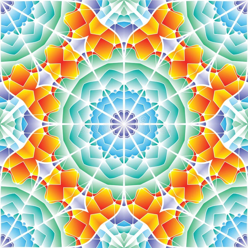 Teste padrão abstrato sem emenda brilhante, mandala ilustração royalty free Teste padrão abstrato sem emenda brilhante, mandala ilustração royalty free