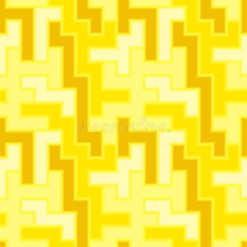Padrão contínuo de azulejos amarelos ilustração stock