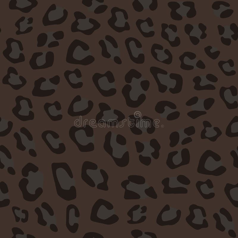 Teste padrão animal realístico sem emenda Imitação da pele do leopardo preto, pantera Pontos pretos e cinzentos no fundo marrom ilustração stock Teste padrão animal realístico sem emenda Imitação da pele do leopardo preto, pantera Pontos pretos e cinzentos no fundo marrom ilustração stock