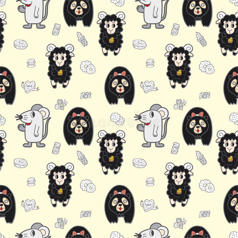 Padrão animal contínuo ilustração do vetor