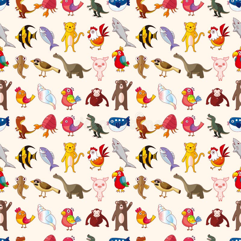 Padrão animal contínuo ilustração stock