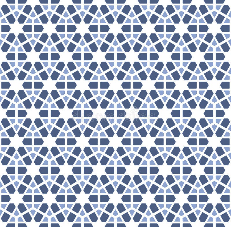 Teste padrão azul sextavado abstrato do inverno ilustração royalty free