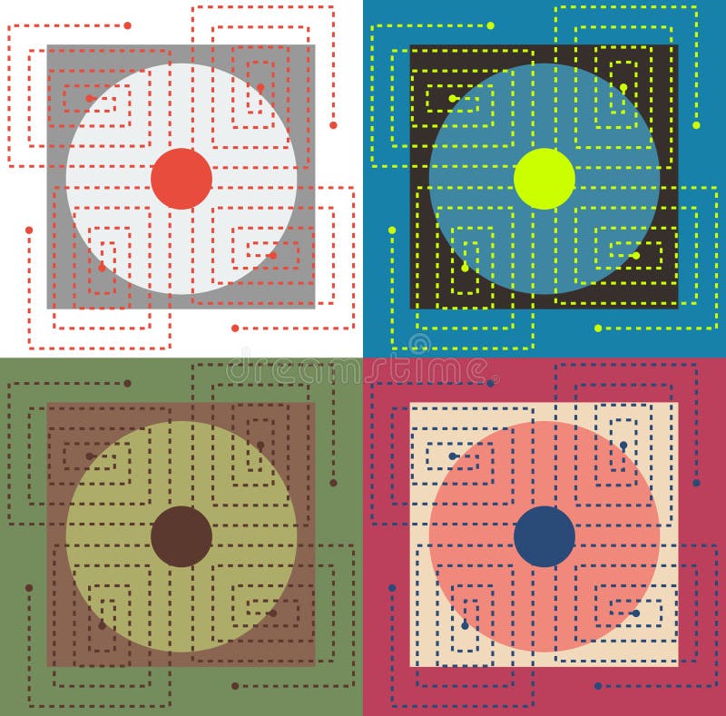 Teste padrão chinês simples ilustração stock