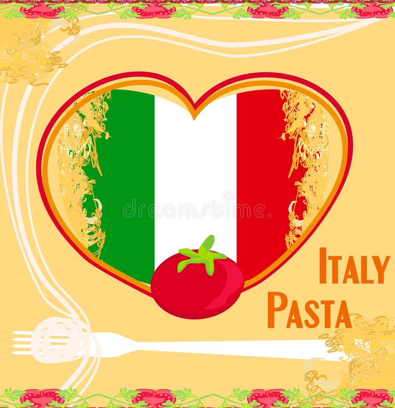 Pasta pattern - Vintage style, illustration. Pasta pattern - Vintage style, illustration