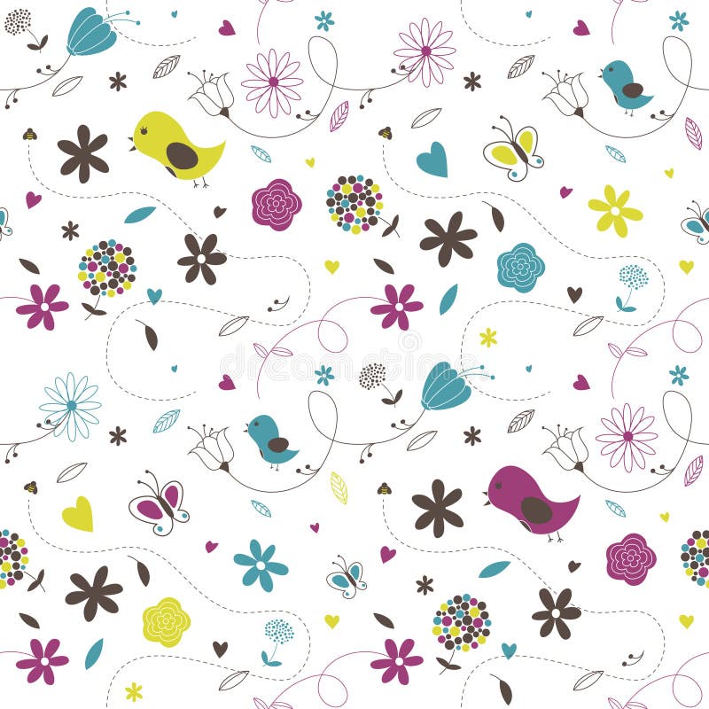 Padrão de Primavera ilustração royalty free