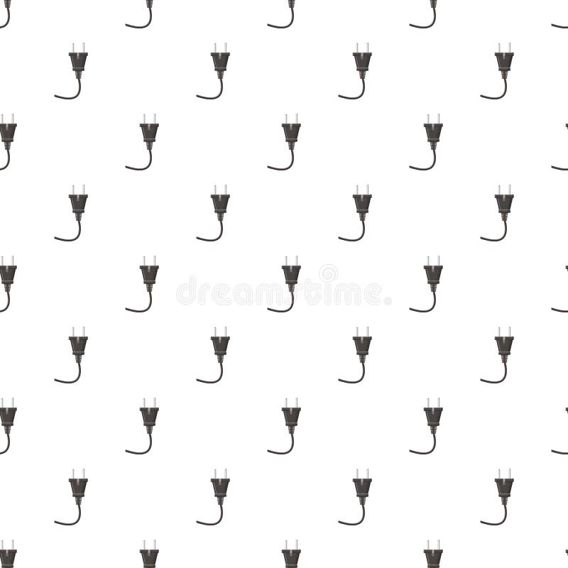Teste padrão da tomada da eletricidade ilustração do vetor Teste padrão da tomada da eletricidade ilustração do vetor