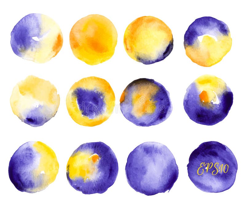 Teste padrão das aquarelas do vetor Teste padrão das formas redondas ilustração royalty free Teste padrão das aquarelas do vetor Teste padrão das formas redondas ilustração royalty free