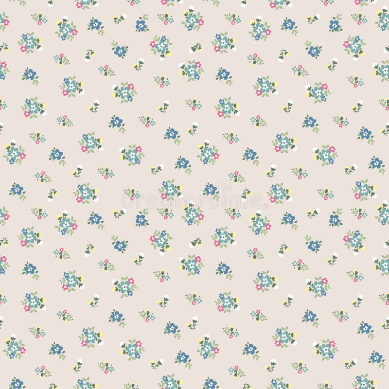 Teste padrão de flor bonito minúsculo sem emenda ilustração do vetor