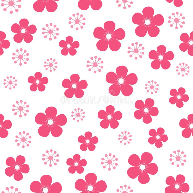 Teste padrão de flor Fundo vermelho do vetor da flor ilustração stock Teste padrão de flor Fundo vermelho do vetor da flor ilustração stock