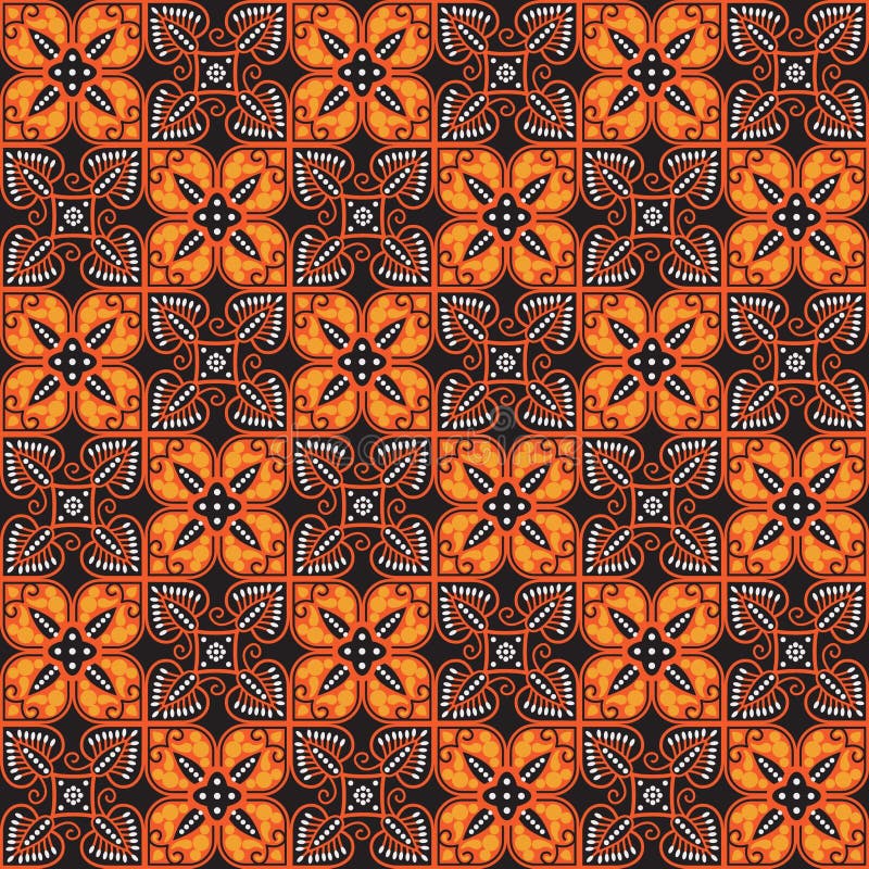 Teste padrão do Batik ilustração stock Teste padrão do Batik ilustração stock