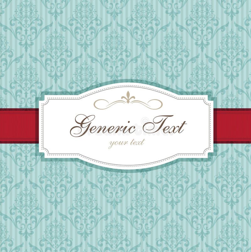Teste padrão do damasco do cartão do vintage ilustração royalty free Teste padrão do damasco do cartão do vintage ilustração royalty free