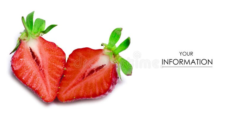 Teste padrão do fruto das metades das morangos imagem de stock