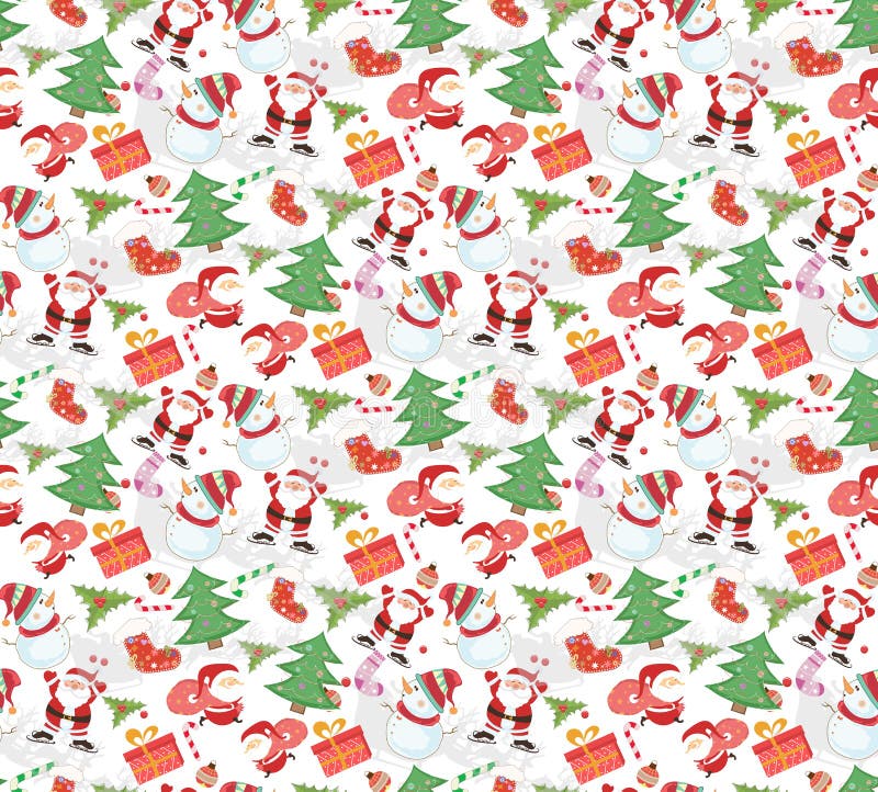 Teste padrão do Natal SEM EMENDA ilustração stock Teste padrão do Natal SEM EMENDA ilustração stock