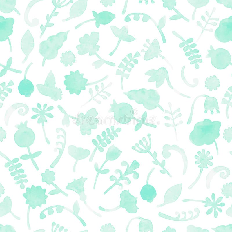 Teste padrão do vetor com flores e plantas ilustração do vetor Teste padrão do vetor com flores e plantas ilustração do vetor