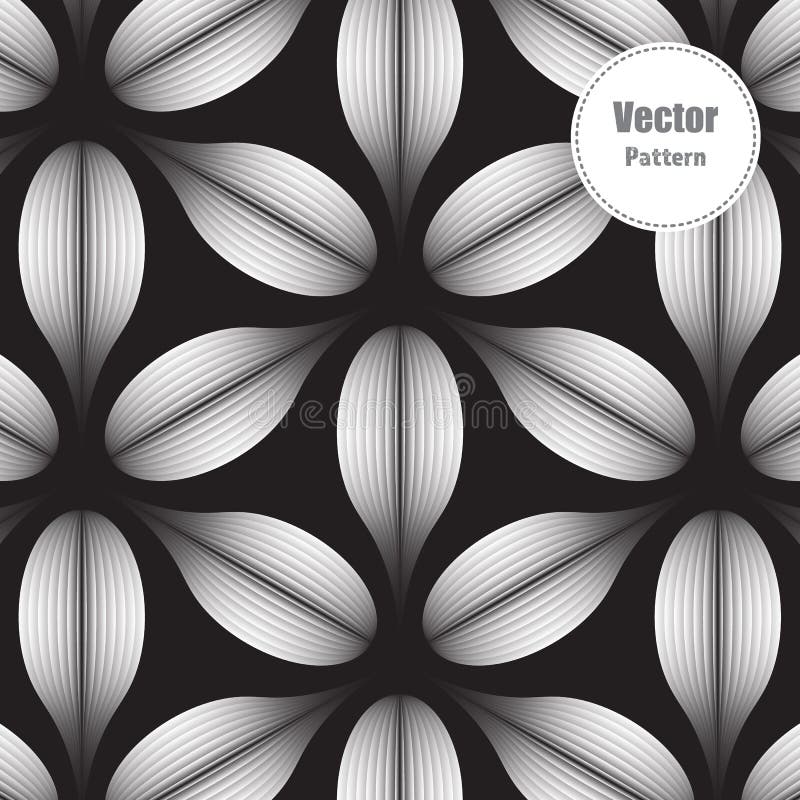 Teste padrão do vetor, repetindo a flor linear com efeito do inclinação o usuário pode mover uma camada ilustração stock Teste padrão do vetor, repetindo a flor linear com efeito do inclinação o usuário pode mover uma camada ilustração stock