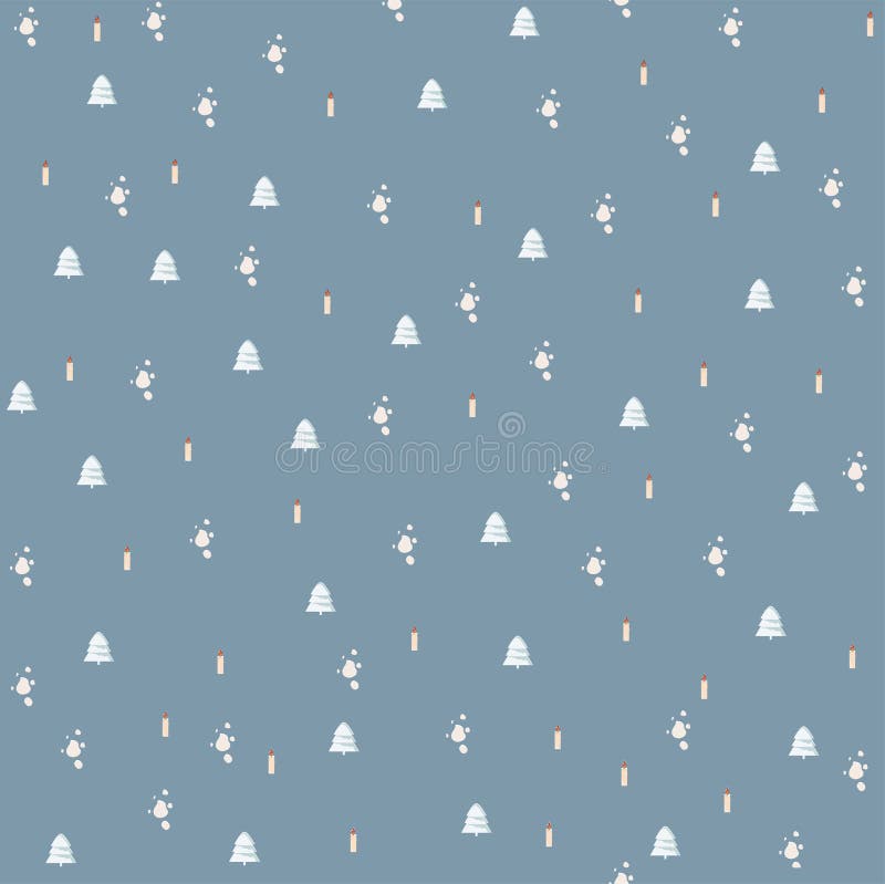 Teste padrão festivo sem emenda isolado do ano novo com árvore de Natal um humor bonito do Natal ilustração stock Teste padrão festivo sem emenda isolado do ano novo com árvore de Natal um humor bonito do Natal ilustração stock