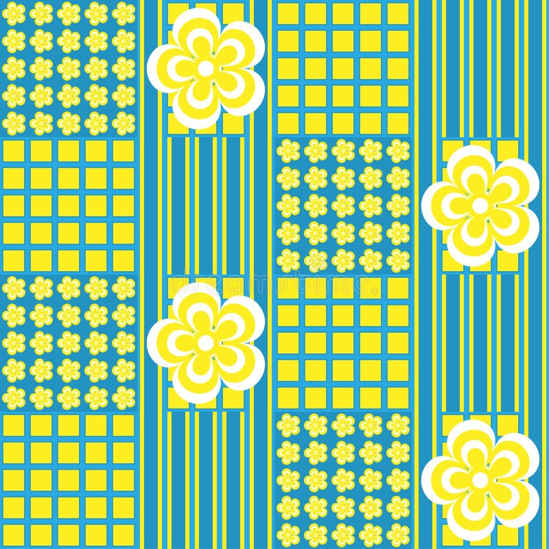 Teste padrão floral abstrato sem emenda ilustração royalty free