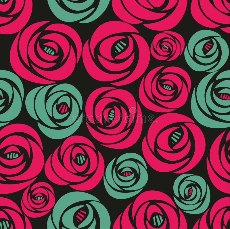Teste padrão floral infinito do vintage ilustração do vetor Teste padrão floral infinito do vintage ilustração do vetor