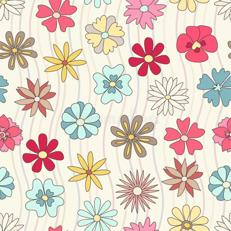 Teste padrão floral sem emenda ilustração do vetor Teste padrão floral sem emenda ilustração do vetor
