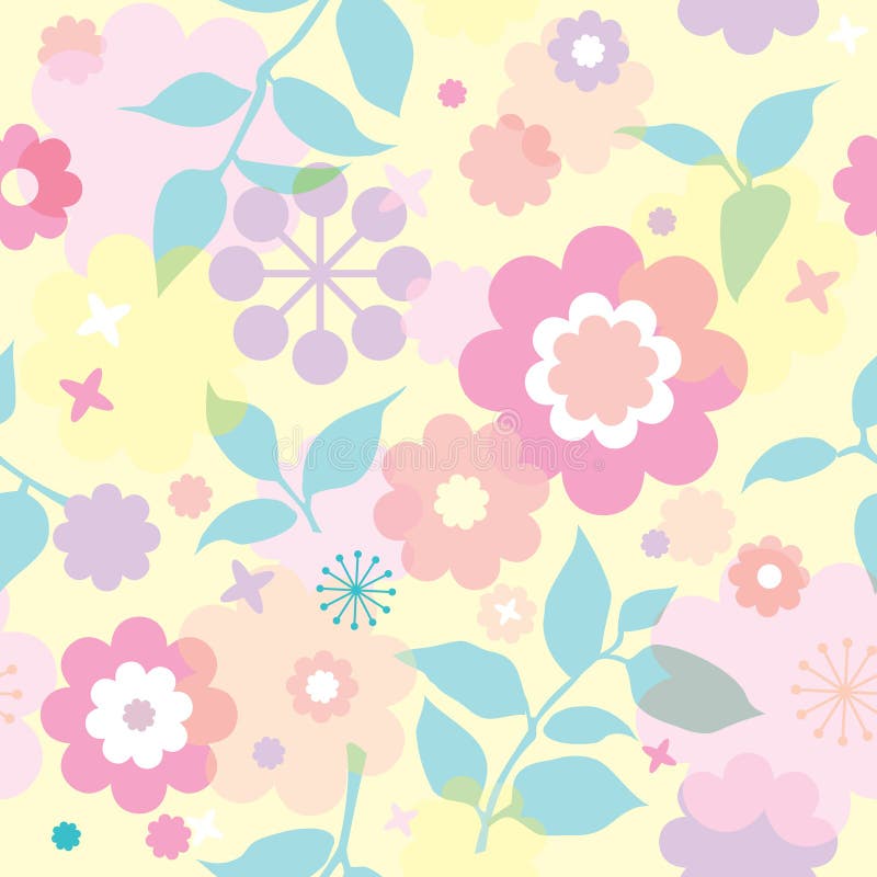 Padrão floral contínuo ilustração stock