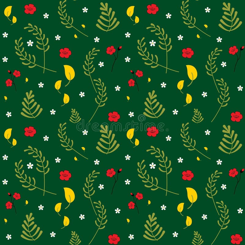 Teste padrão floral sem emenda do vetor Teste padrão botânico da mola colorida decorativa na moda Ajuste das plantas, das folhas ilustração stock Teste padrão floral sem emenda do vetor Teste padrão botânico da mola colorida decorativa na moda Ajuste das plantas, das folhas ilustração stock