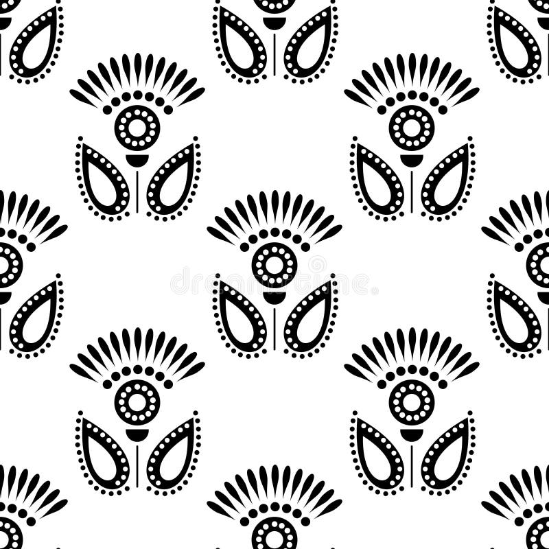 Seamless floral vector pattern. Symmetrcal black and white ornamental background with flowers. Decorative repeating ornament, Series of Floral and Decorative Seamless Pattern. Seamless floral vector pattern. Symmetrcal black and white ornamental background with flowers. Decorative repeating ornament, Series of Floral and Decorative Seamless Pattern.